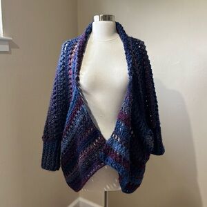 Women's Multicolor Open Knit Sweater